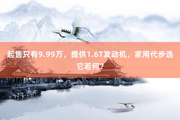 起售只有9.99万，提供1.6T发动机，家用代步选它若何？