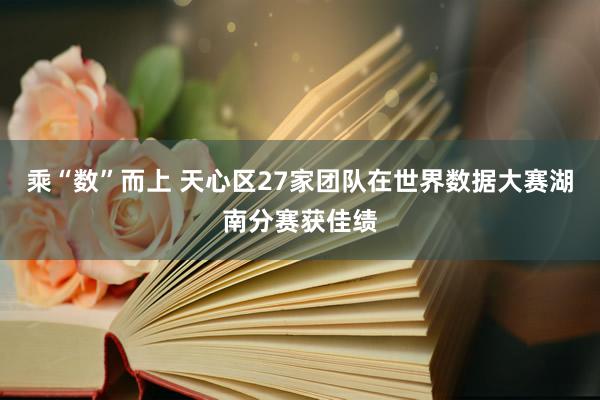 乘“数”而上 天心区27家团队在世界数据大赛湖南分赛获佳绩