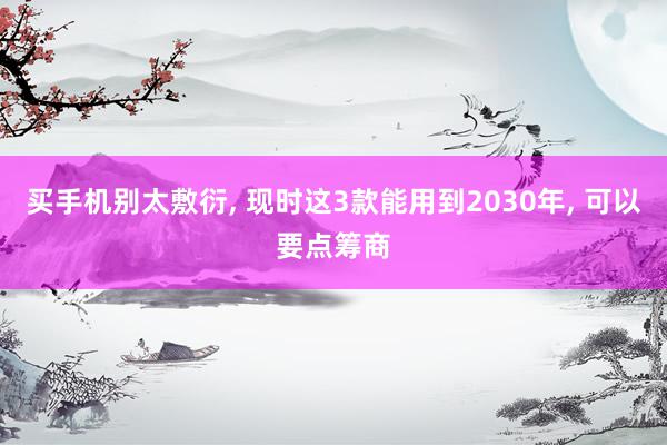 买手机别太敷衍, 现时这3款能用到2030年, 可以要点筹商